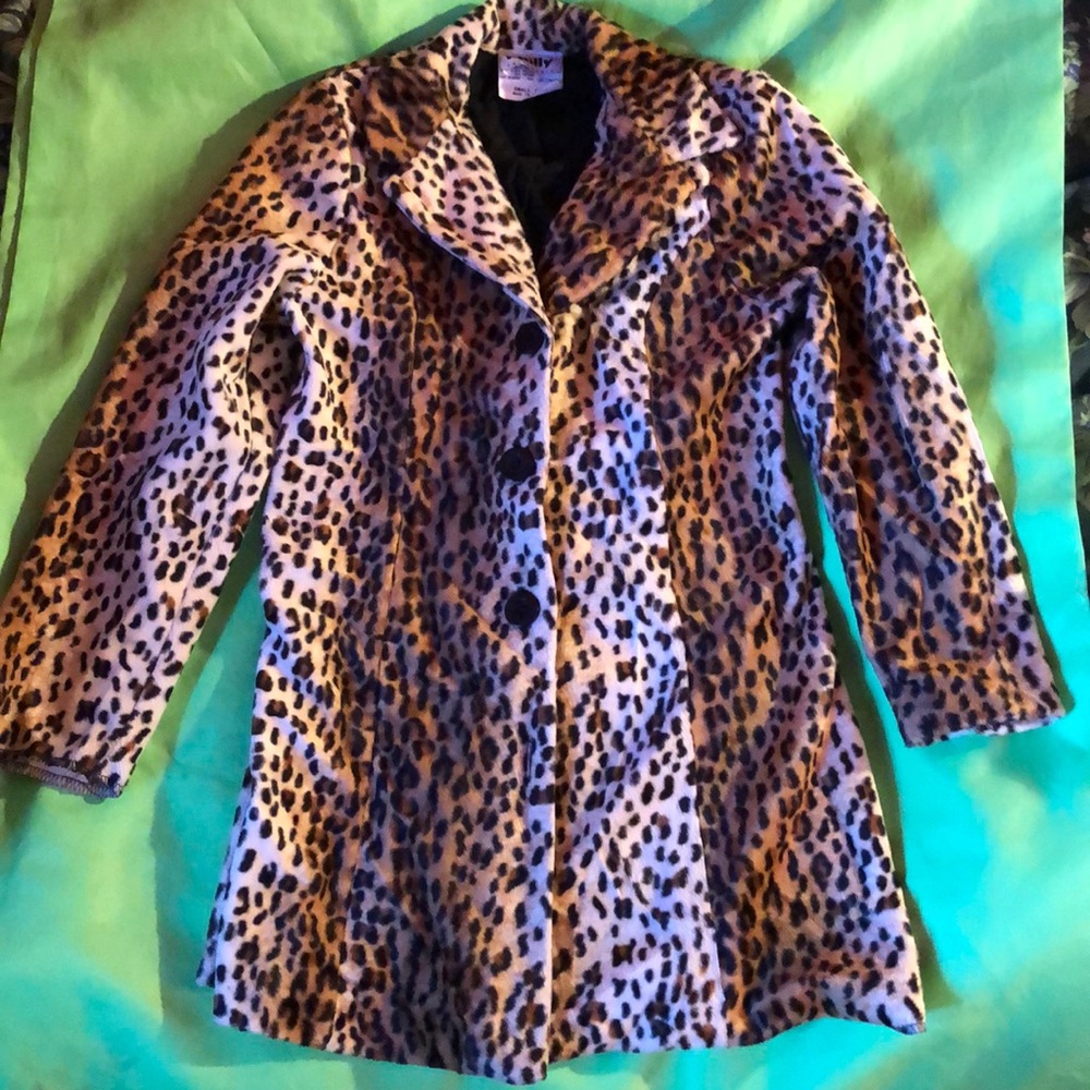 Girls leopard jacket size 7